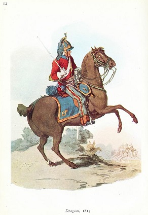 Image of Dragoon Horseman and horse 1815