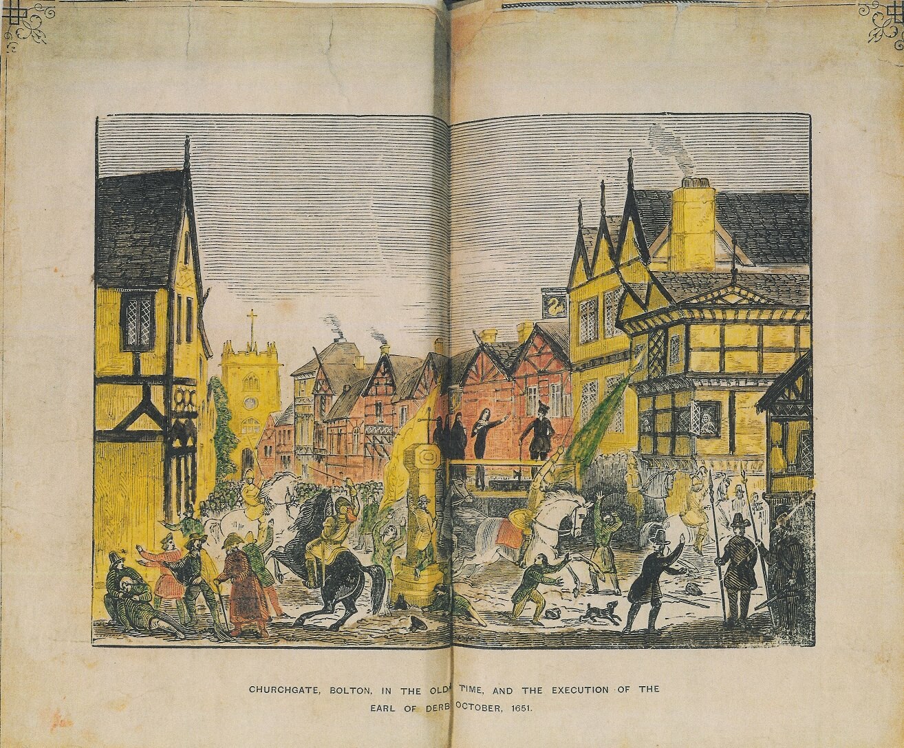 A colour depiction of the Execution of the Earl of Derby in 1651