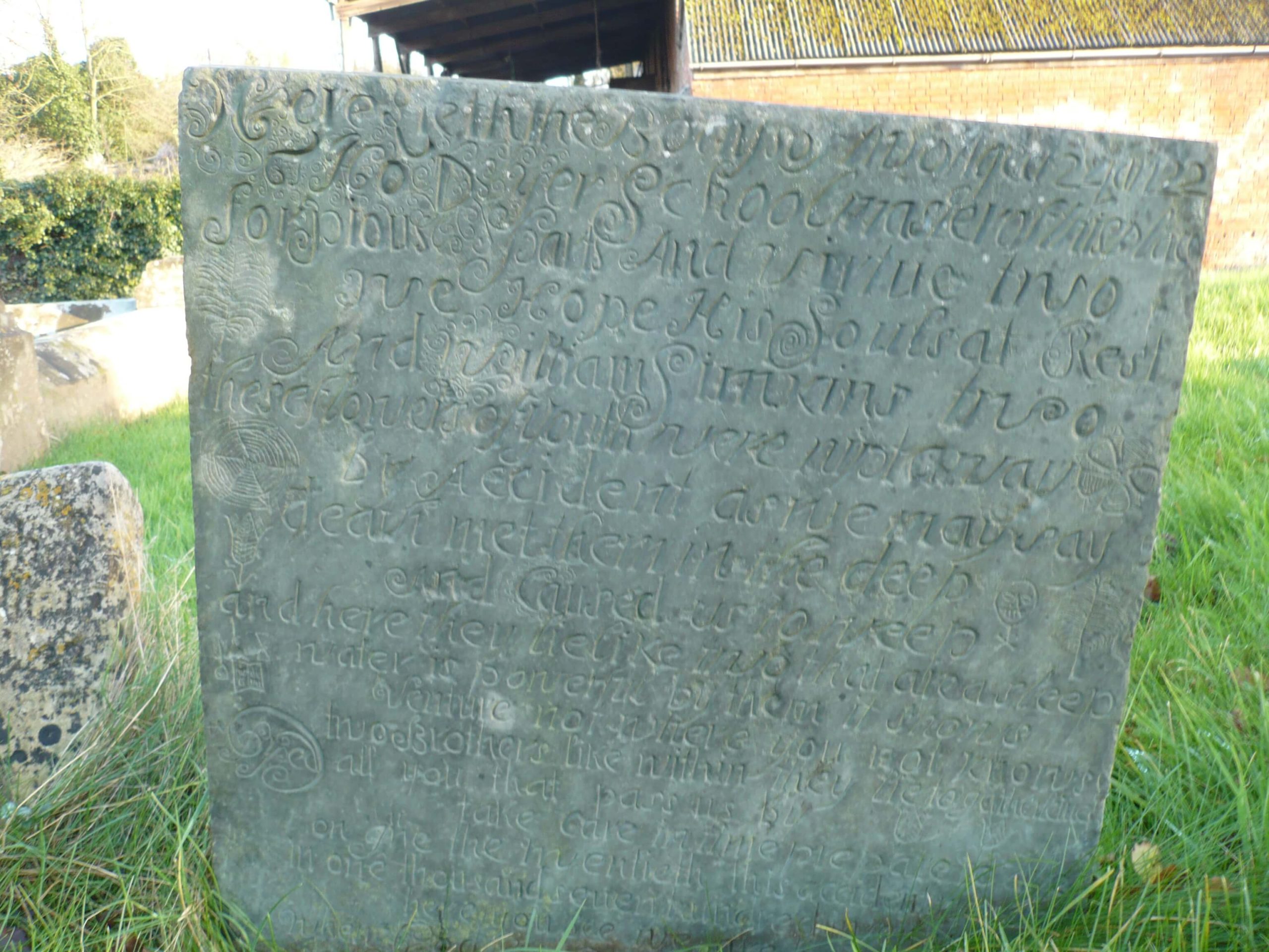 Swithland Slate Headstone, Burton Overy, Leicestershire