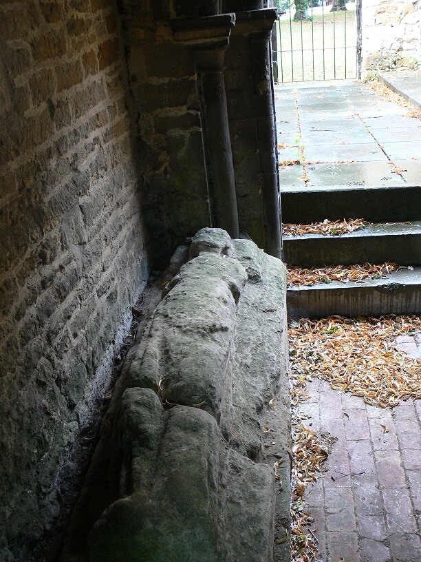 Eroded effigy, St Mary in Arden, Market Harborough.