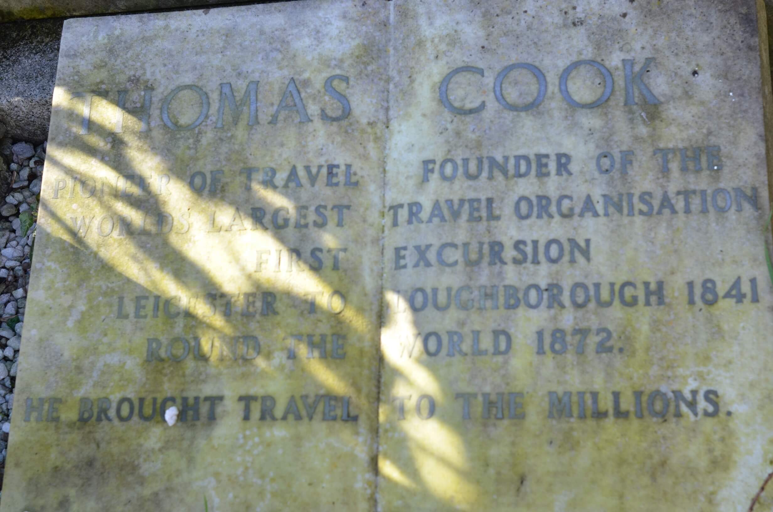 Grave of Thomas Cook in Welford Road Cemetery Leicester